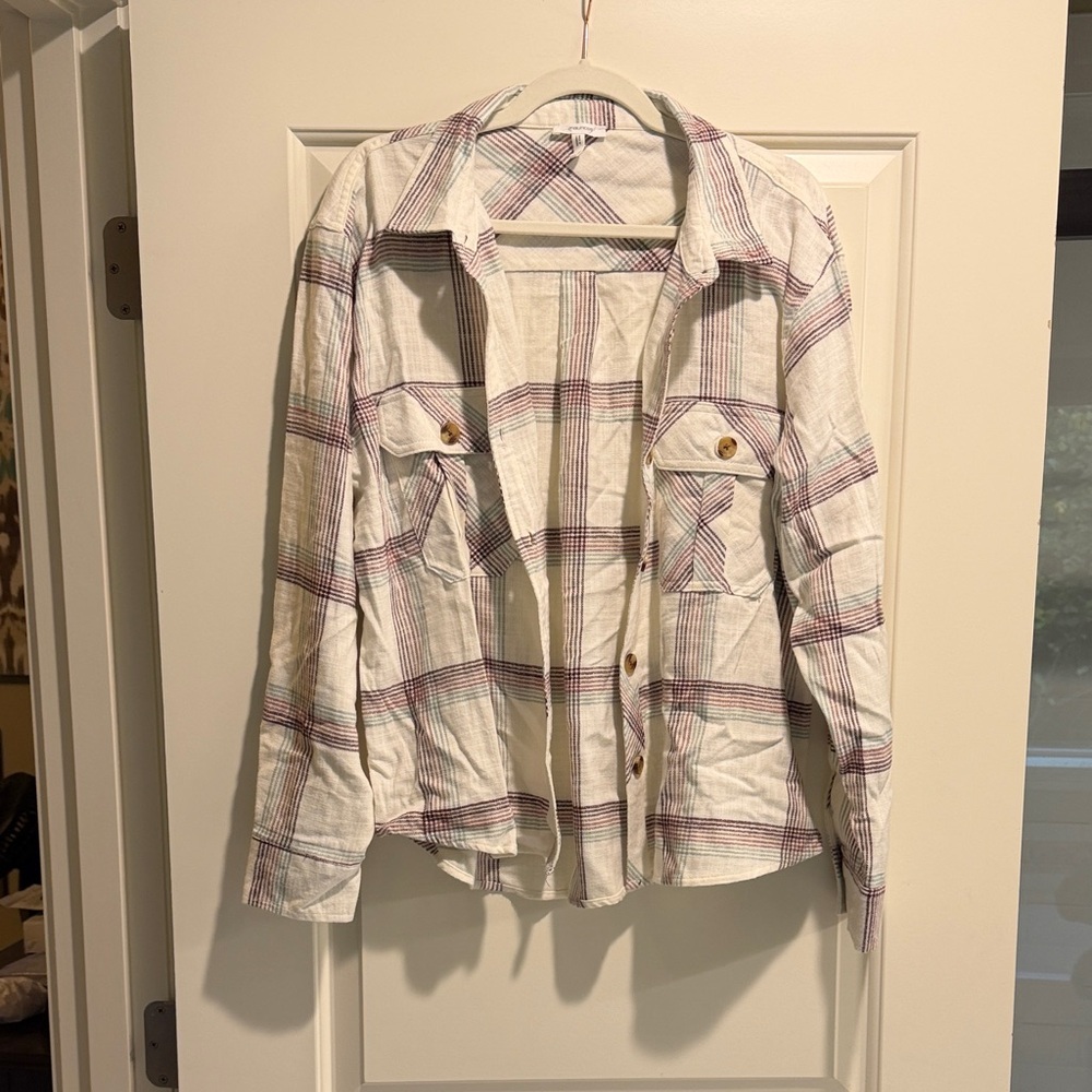 Plaid Button-Up Women's